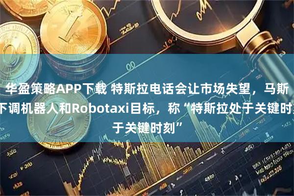 华盈策略APP下载 特斯拉电话会让市场失望，马斯克下调机器人和Robotaxi目标，称“特斯拉处于关键时刻”