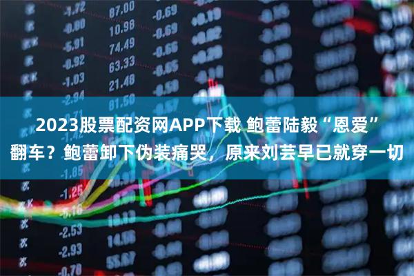 2023股票配资网APP下载 鲍蕾陆毅“恩爱”翻车？鲍蕾卸下伪装痛哭，原来刘芸早已就穿一切