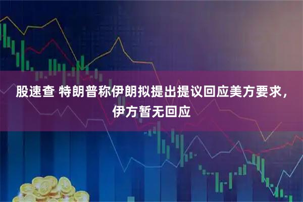 股速查 特朗普称伊朗拟提出提议回应美方要求，伊方暂无回应